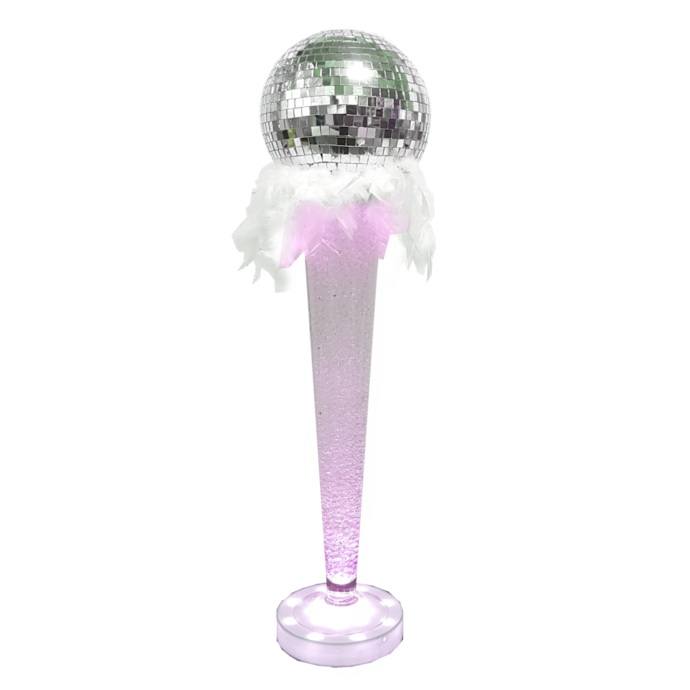 Mirror Ball Centrepiece Lit Sq