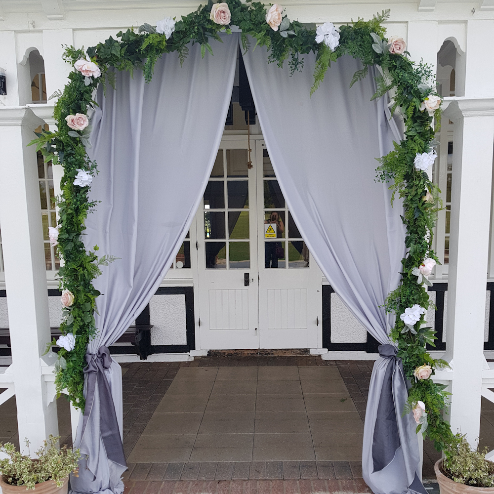 Hire of Mixed Foliage Garland with Silk Flowers - Image 17