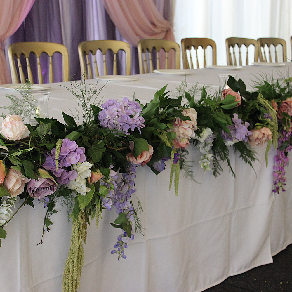 Hire of Mixed Foliage Garland with Silk Flowers - Image 19
