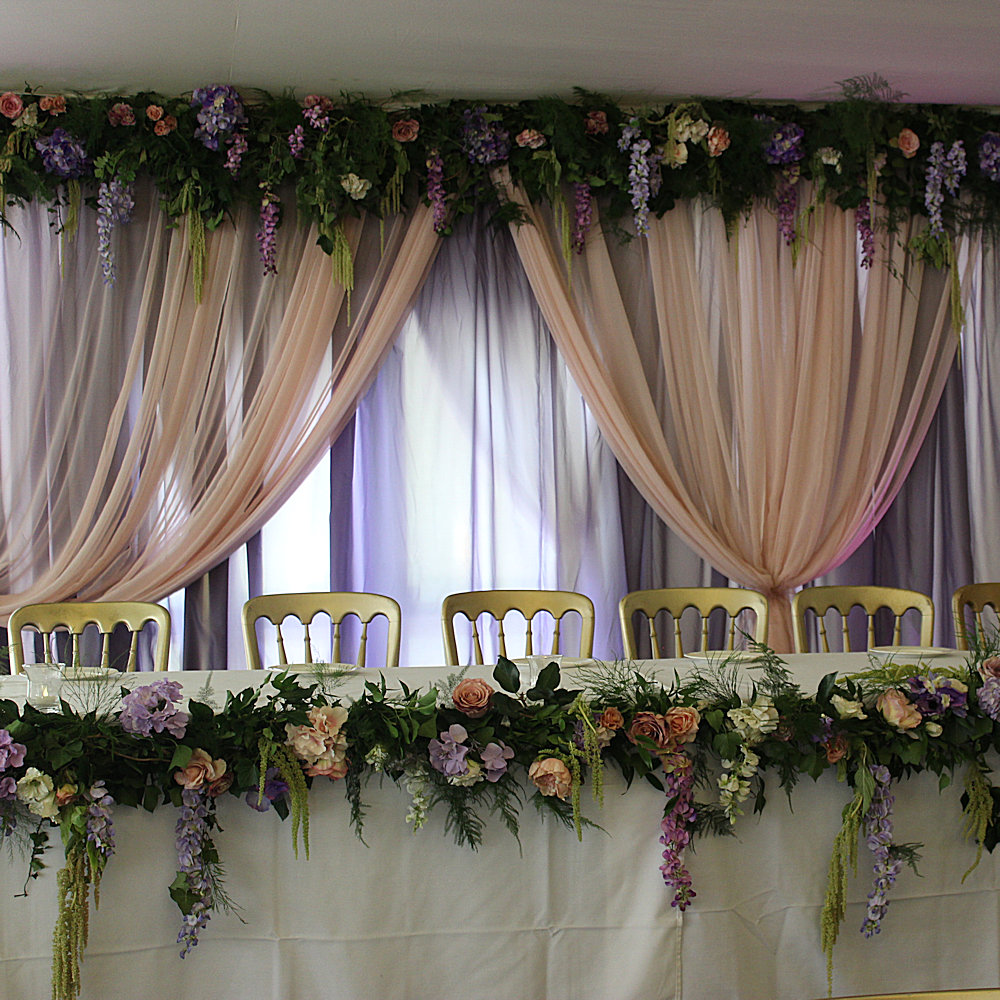 Hire of Mixed Foliage Garland with Silk Flowers - Image 4