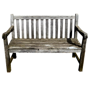 Old Vintage Rustic Weatherered Garden Bench 120cm x 89cm x 52cm