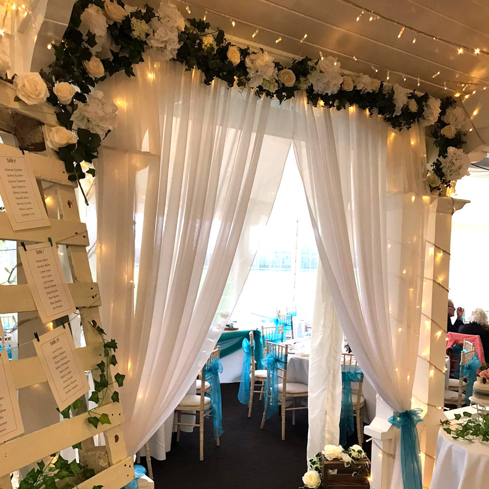 Hire of Mixed Foliage Garland with Silk Flowers - Image 29