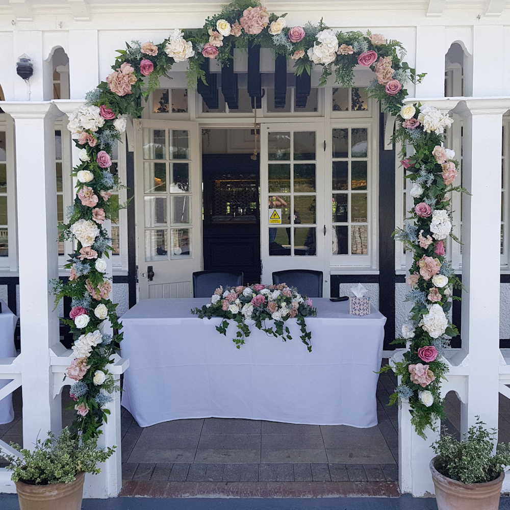 Hire of Mixed Foliage Garland with Silk Flowers - Image 26
