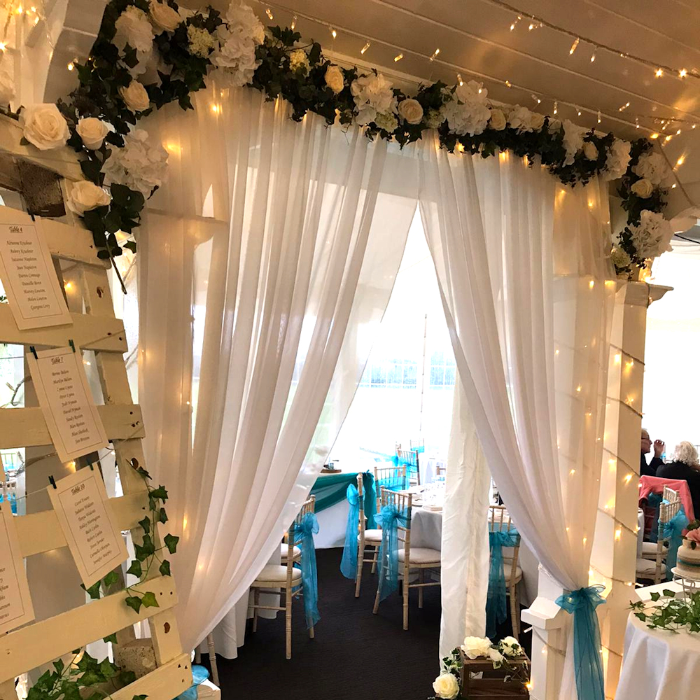 Hire of Mixed Foliage Garland with Silk Flowers - Image 25