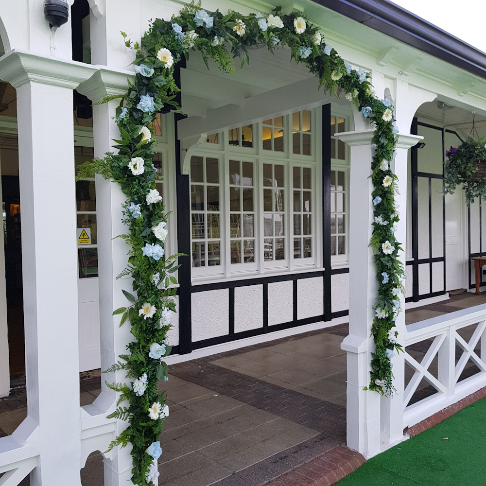 Hire of Mixed Foliage Garland with Silk Flowers - Image 27