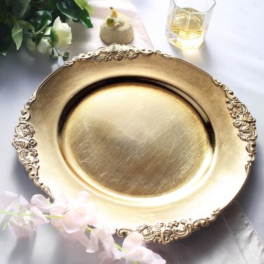 Gold Baroque Charger Plate