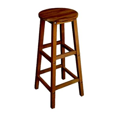 Rustic Wooden Bar Stool Hire 34cm x 76cm
