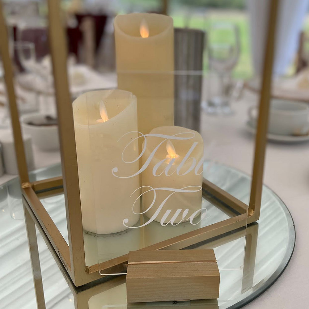 Perspex Table Numbers