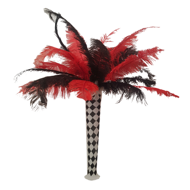Greatest Showman Harlequin Circus Feather Centrepiece