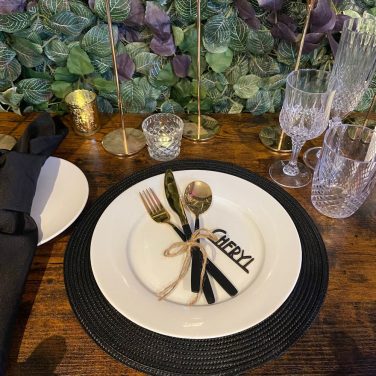 Black Placemat Hire