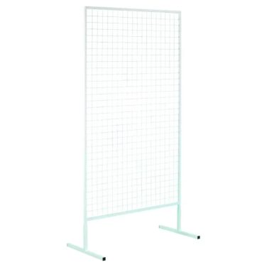 White mesh grid backdrop hire