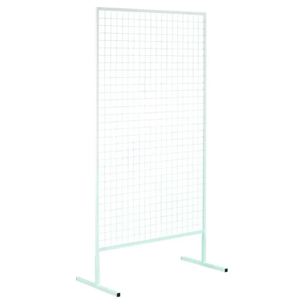 White mesh grid backdrop hire