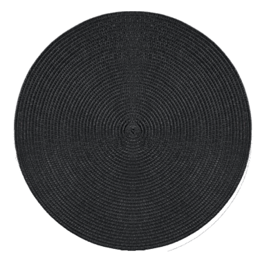 Woven Black Place Mat 34cm to Hire