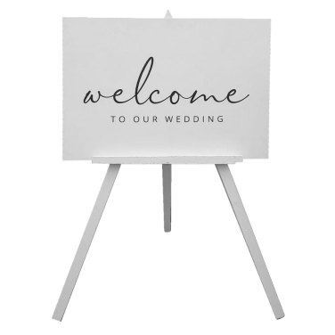 White Welcome Sign with White Easle