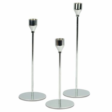 Silver Tulip Candlesticks