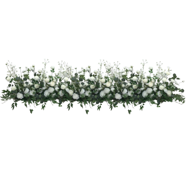 Floor Runner Messy Natural White Green