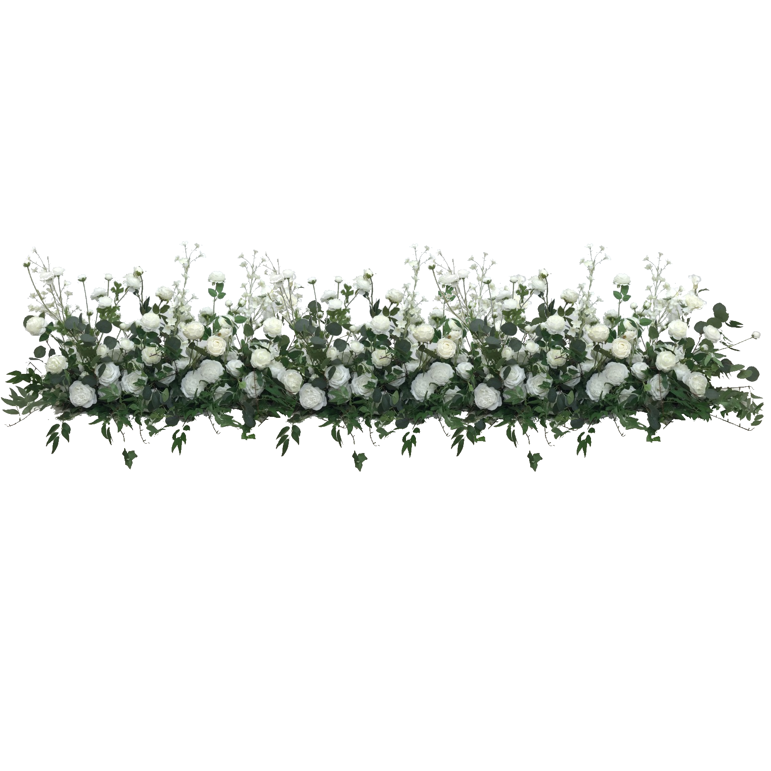 Floor Runner Messy Natural White Green