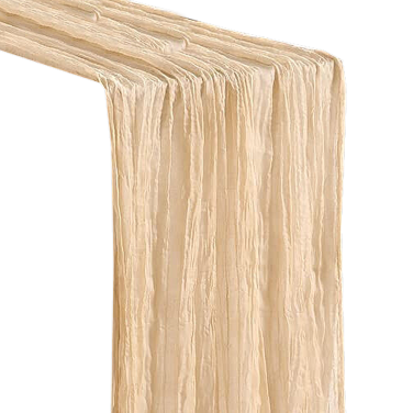 Champagne Cream Cheesecloth Runner Hire