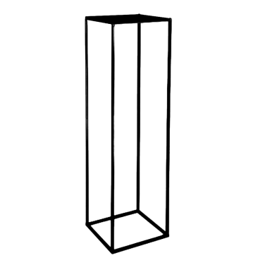 Black Rectangular Metal Flower Stand Hire