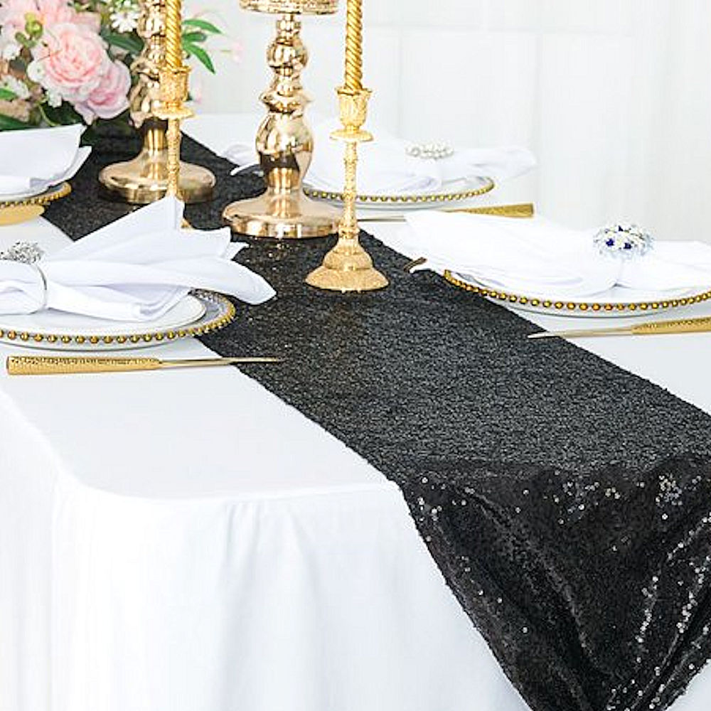 Black Sequin Runner Hire