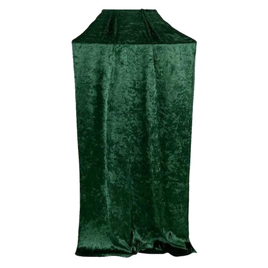 Dark Bottle Green Velvet Runner Hire