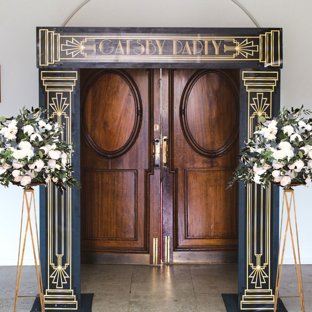 Geometric Flowerstand at Gatsby Entrance