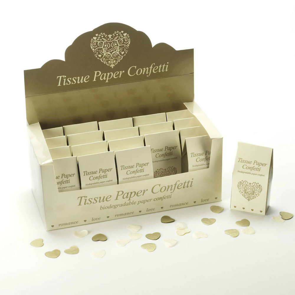 Ivory & Gold Biodegradable Tissue Confetti
