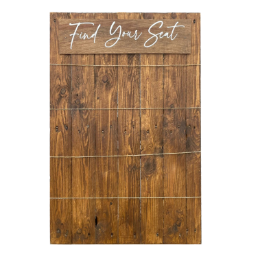 Rustic Wooden Find Your Seat A1