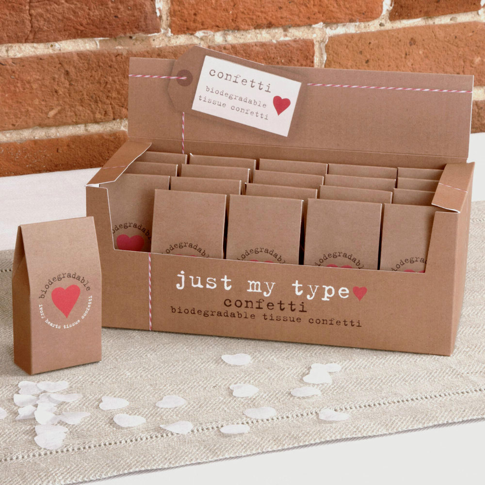 Rustic White Biodegradable Tissue Confetti