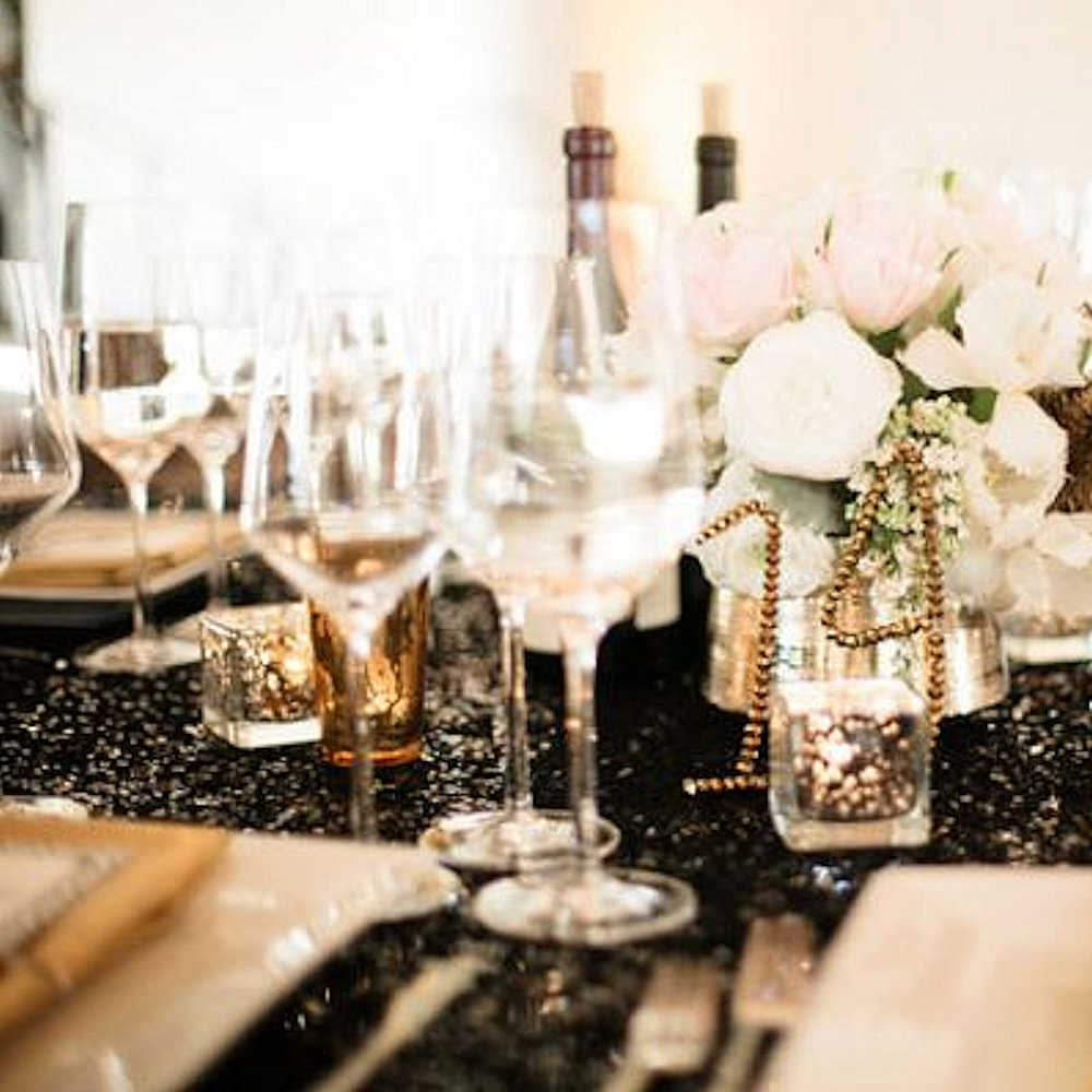 Black Sequin Runner Hire