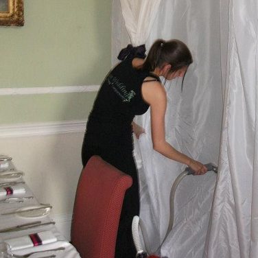 Backdrop Steamer hire in use
