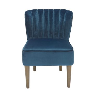 Blue Velvet Occasional Cocktail Chair Hire