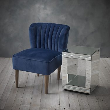 Blue Velvet Occasional Cocktail Chair Hire