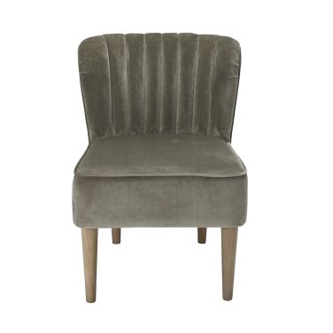 Grey Velvet Occasional Cocktail Chair Hire