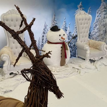 Wicker Reindeer with Winter Hire Items