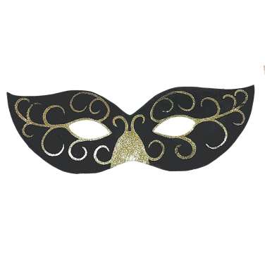 Black & Gold MDF Mask 6ft x 2ft