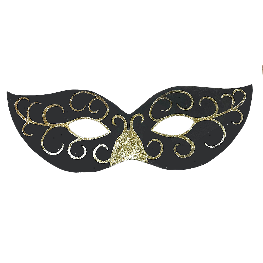 Black & Gold MDF Mask 6ft x 2ft