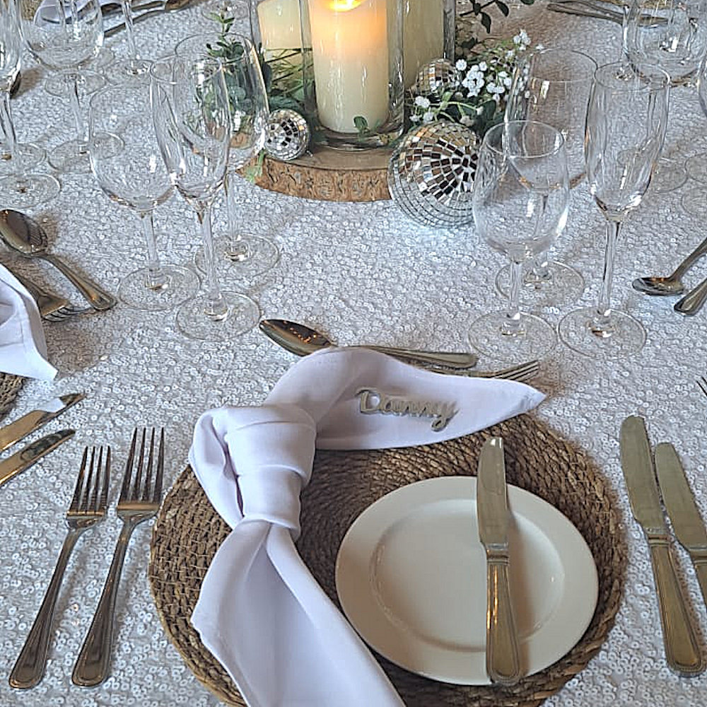 Grass Rattan Jute Woven Place Mat Placemat Hire Rent Event Party Wedding