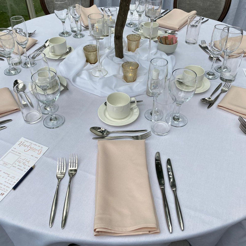 Hire of 10pk Vendela / Nude Napkin - Image 3