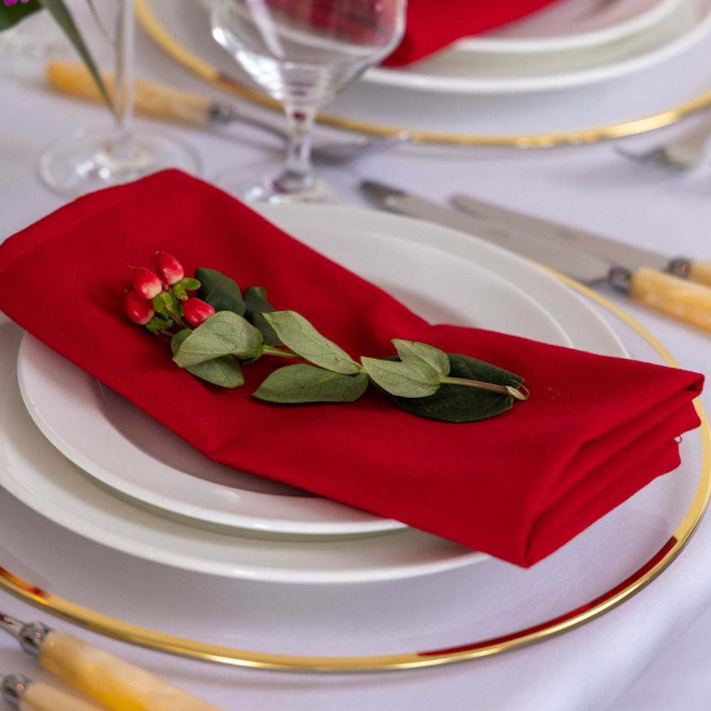 Red Napkin Hire