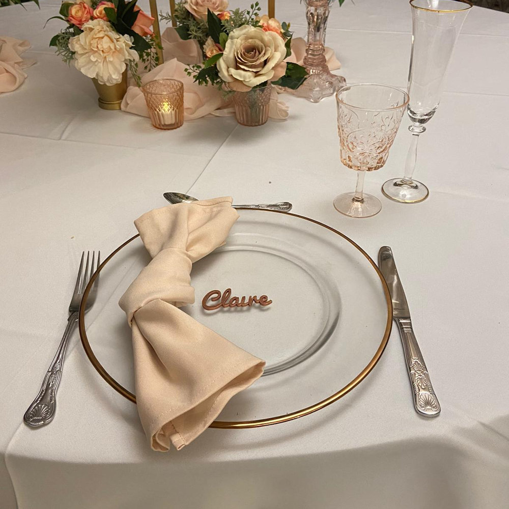 Hire of 10pk Vendela / Nude Napkin - Image 5