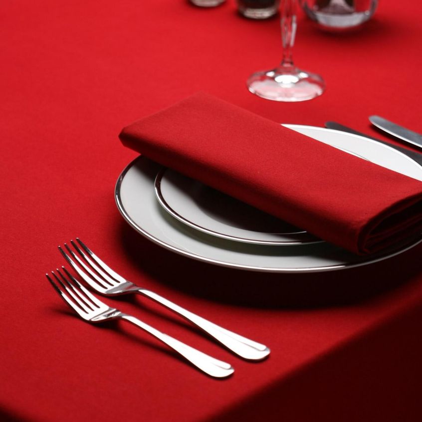 Red Napkin Hire