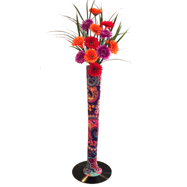 1960's Centrepiece Lily Vase with Gerberas 80cm
