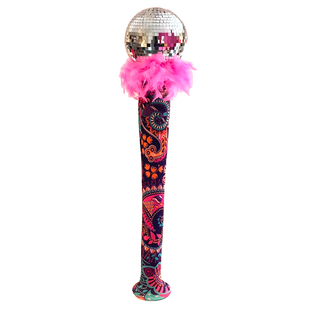 1960's Phsycadelic Vase with Mirror Ball