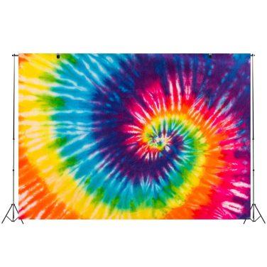 Tie Dye Photography Backdrop 10ftx8ft, 3mx2.4m Colorful Rainbow Backdrop Spiral Tie Dye Decor 60's 1960's
