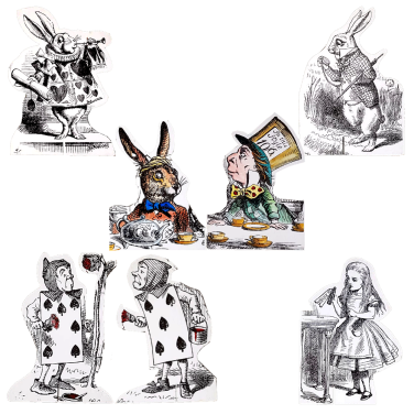 Lewis Carol Alice in Wonderland Cardboard Cutouts
