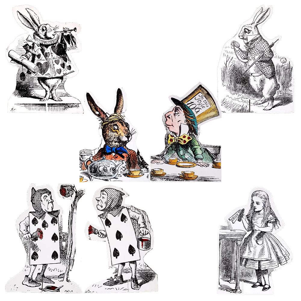 Lewis Carol Alice in Wonderland Cardboard Cutouts