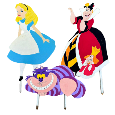 MDF Alice in Wonderland Cutouts