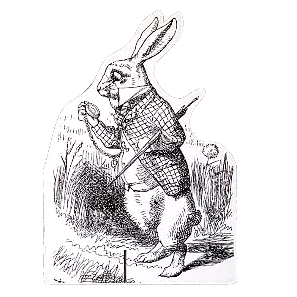 White Rabbit Lewis Carroll Cutout