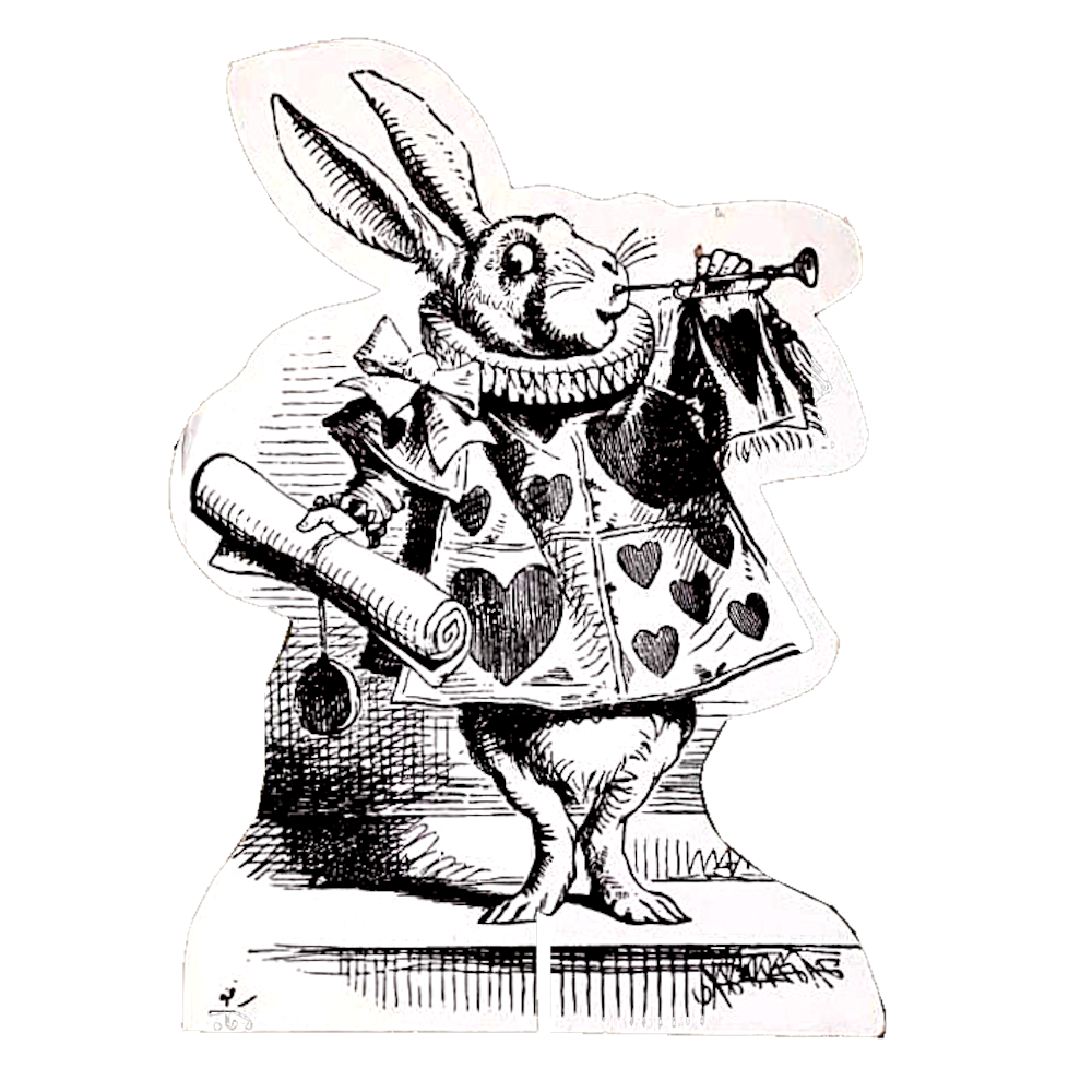 White Rabbit Lewis Carroll Cutout